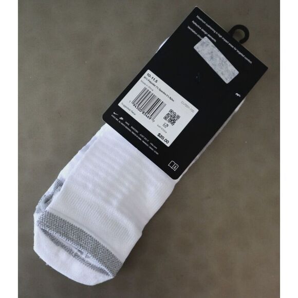 Nike CU7201-100 Women's 11.5-13 Men's 10-11.5 White Spark No-Show Running Socks - Picture 2 of 4